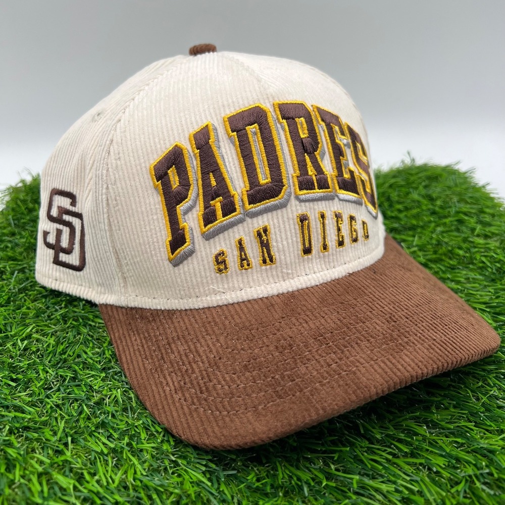 New Era San Diego Padres Two Tone Brown Corduroy 9Forty A Frame Snapback Hat New